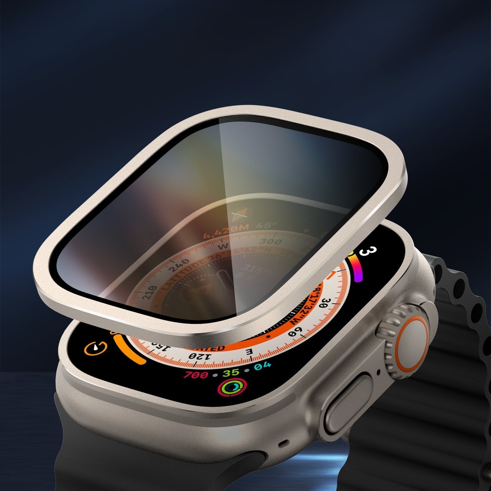 Titanový ochranný kryt obrazovky pro Apple Watch Ultra 2/Ultra (verze pro soukromí)