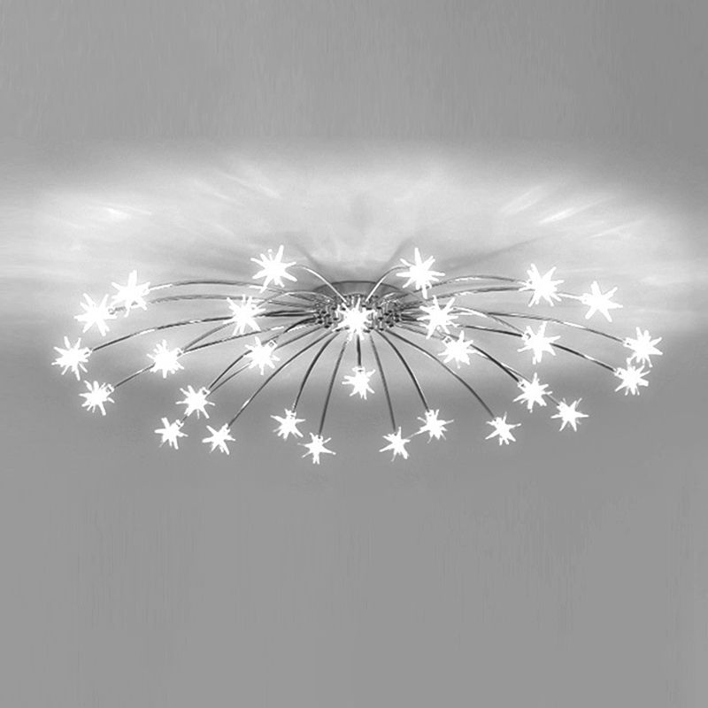 Arisha art déco-taklampa med stjärnmönster — täckning på 10-15㎡, varm belysning