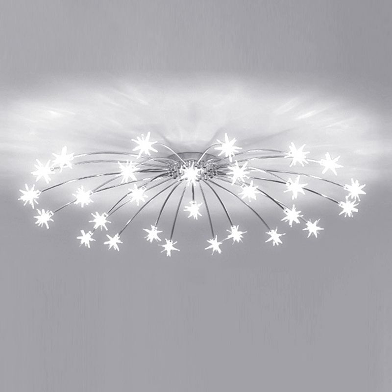 Arisha art déco-taklampa med stjärnmönster — täckning på 10-15㎡, varm belysning
