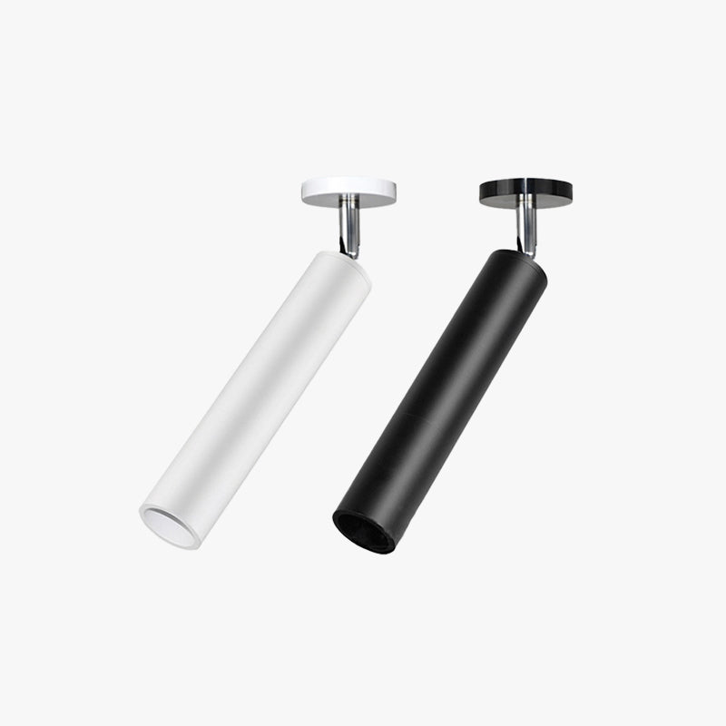 Aria Modern Long Tube Spotlight, Metal, Black/White - Neutralighting