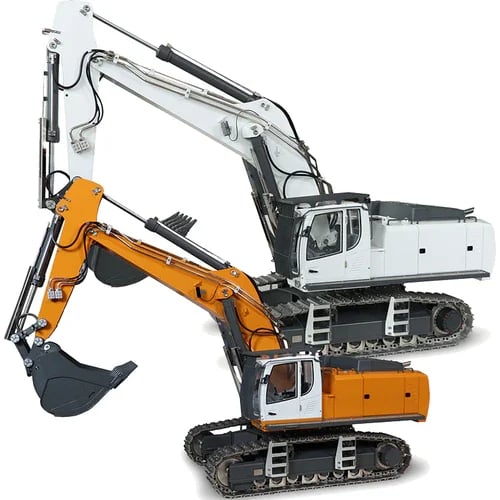 Hydraulisk fuldmetal gravemaskine 1:14 skala model G308H klar til brug