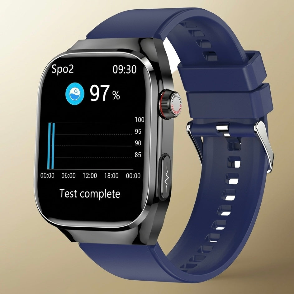 心电图智能手表 - 2.04英寸AMOLED屏幕 - IP68防水 - 蓝牙通话 - 650mAh电池 - 心率与睡眠监测