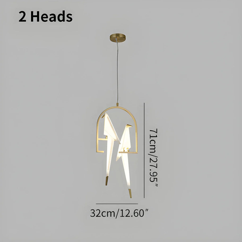 Papierkranich-Vogel-Kronleuchter für Esszimmer - Orntli