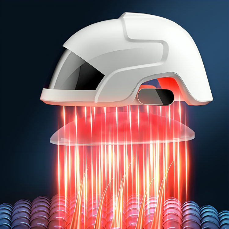 Casque de croissance capillaire à laser et LED