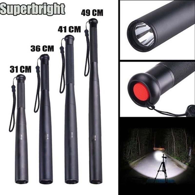 GlowBat Baseball Bat Shaped LED Flashlight With Three Lighting Modes Emergency Use