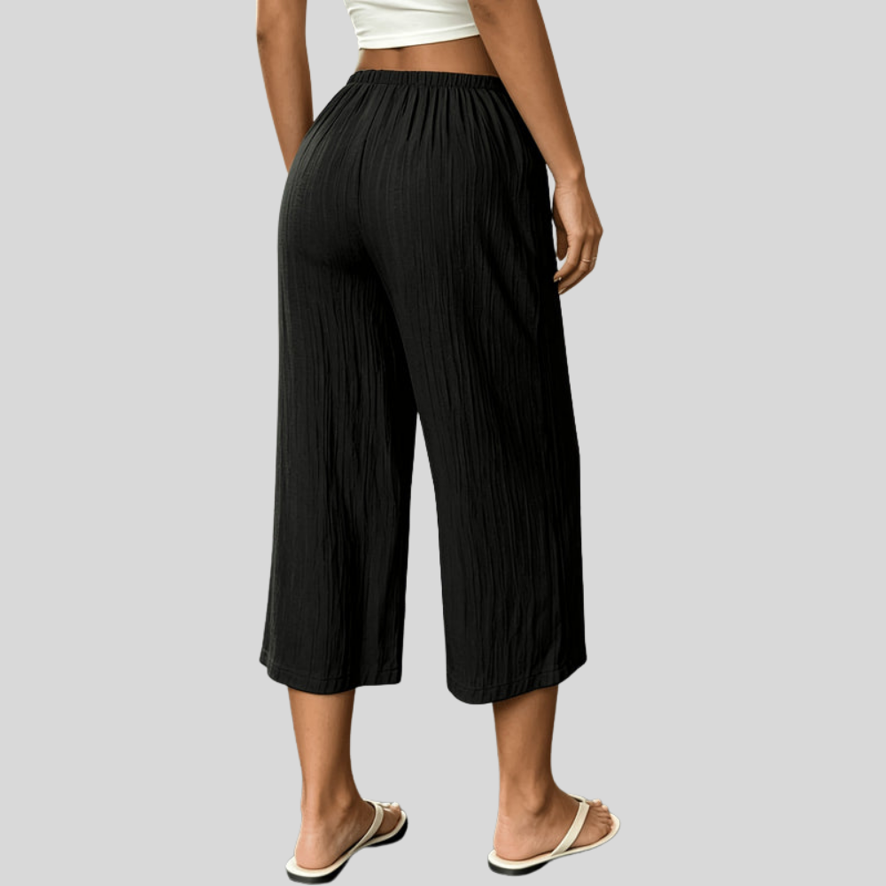 Pantalon Capri large décontracté