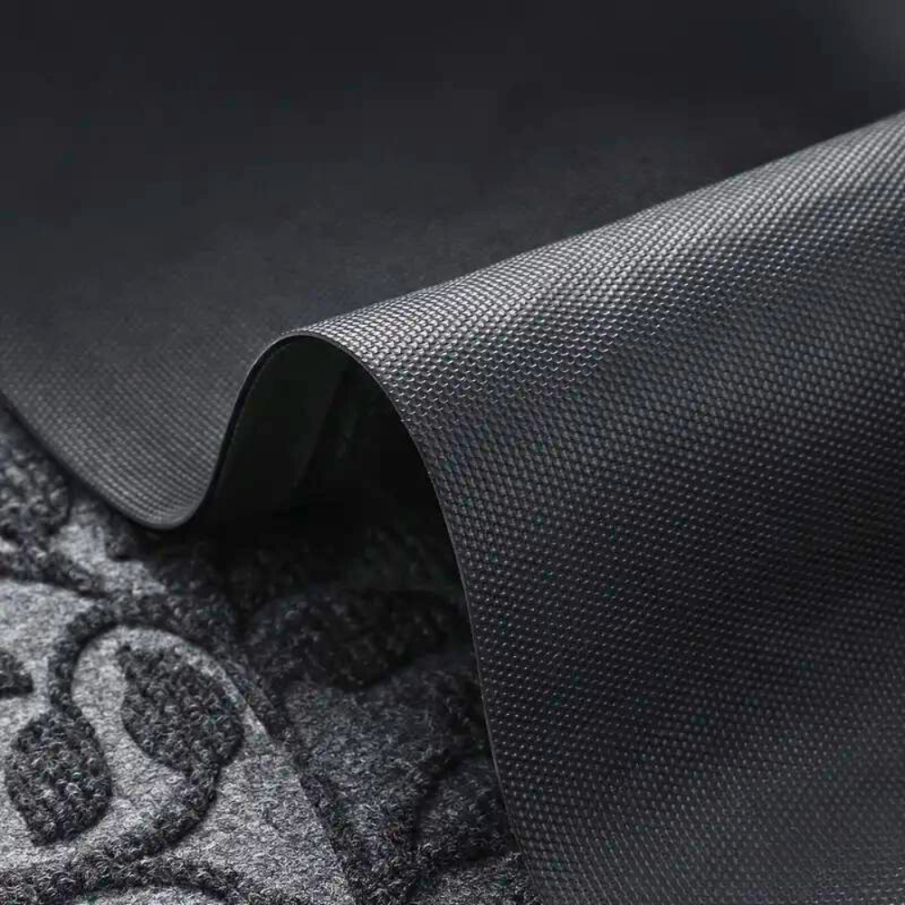 Grønn inngangsdørmatte tungt bruk sklisikker innendørs teppe