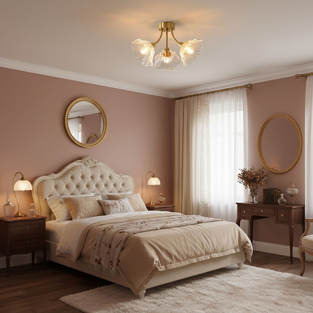 Lampada da soffitto Kalin in vetro a forma di fiore — Design contemporaneo