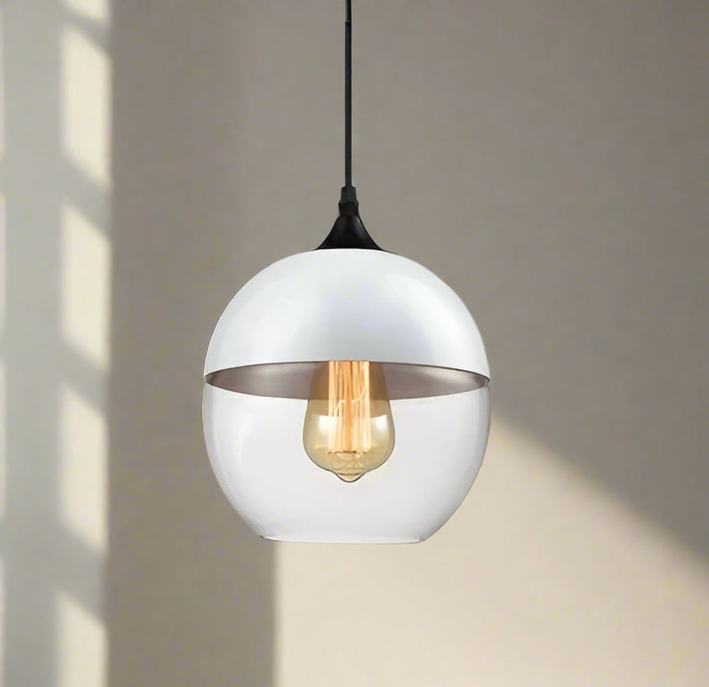 Lucevia | Luxurious Glass and Wood Pendant Light | Orntli