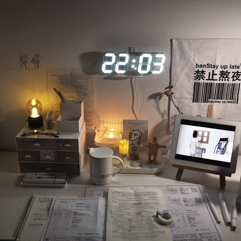 BrightGlow - Reloj de Pared Digital LED