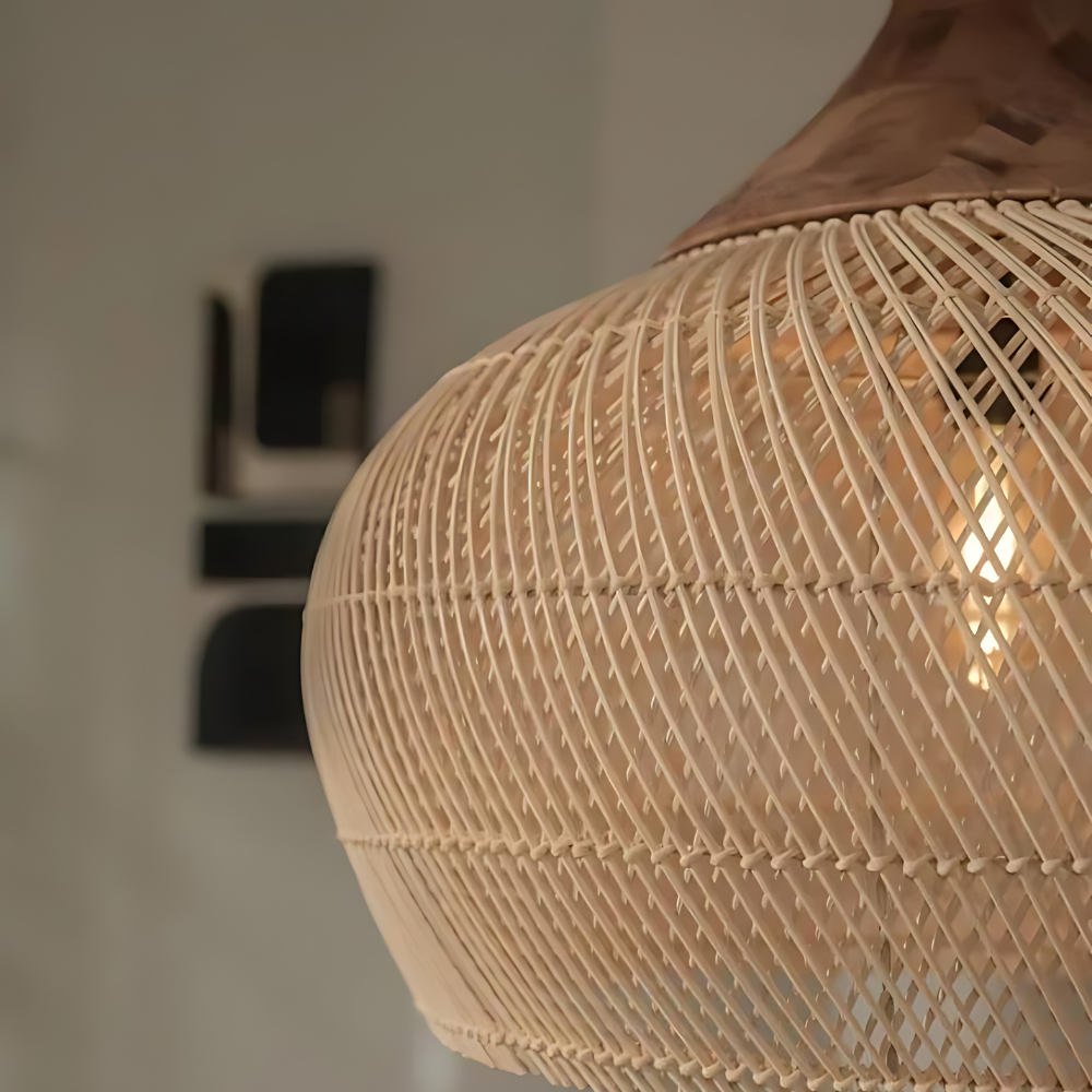 Velora | Boho kézzel szőtt rattan függeszték természetes belső terekhez | Orntli