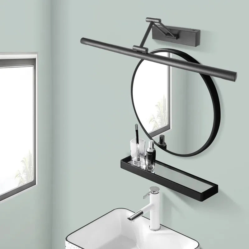 Volo LED Wall Lamp — Modern Linear Metal Frame, Mirror-Front Vanity Light