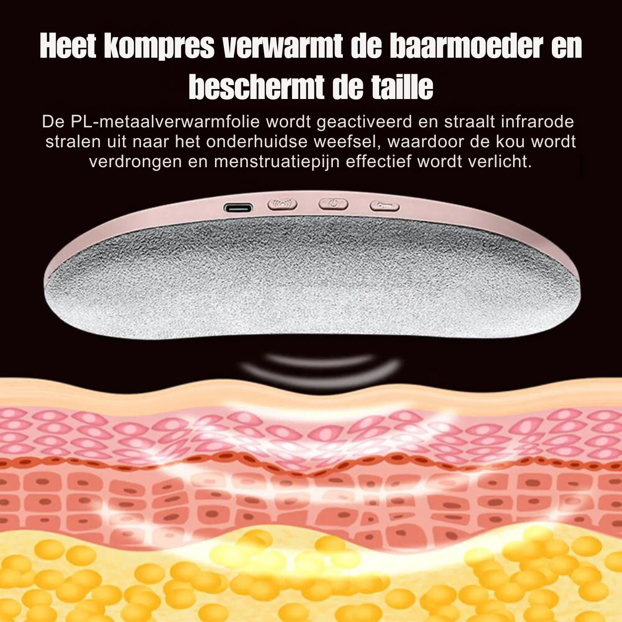 痛みのない生理のための生理用温熱パッド