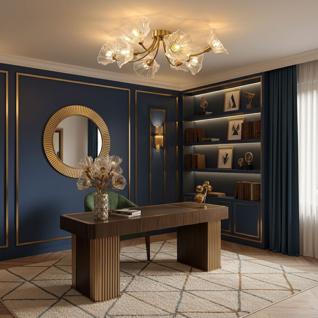Lampada da soffitto Kalin in vetro a forma di fiore — Design contemporaneo