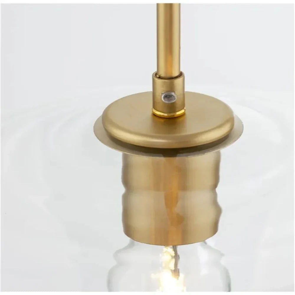 June hanglamp - helder/amberkleurig glas, ruitvorm