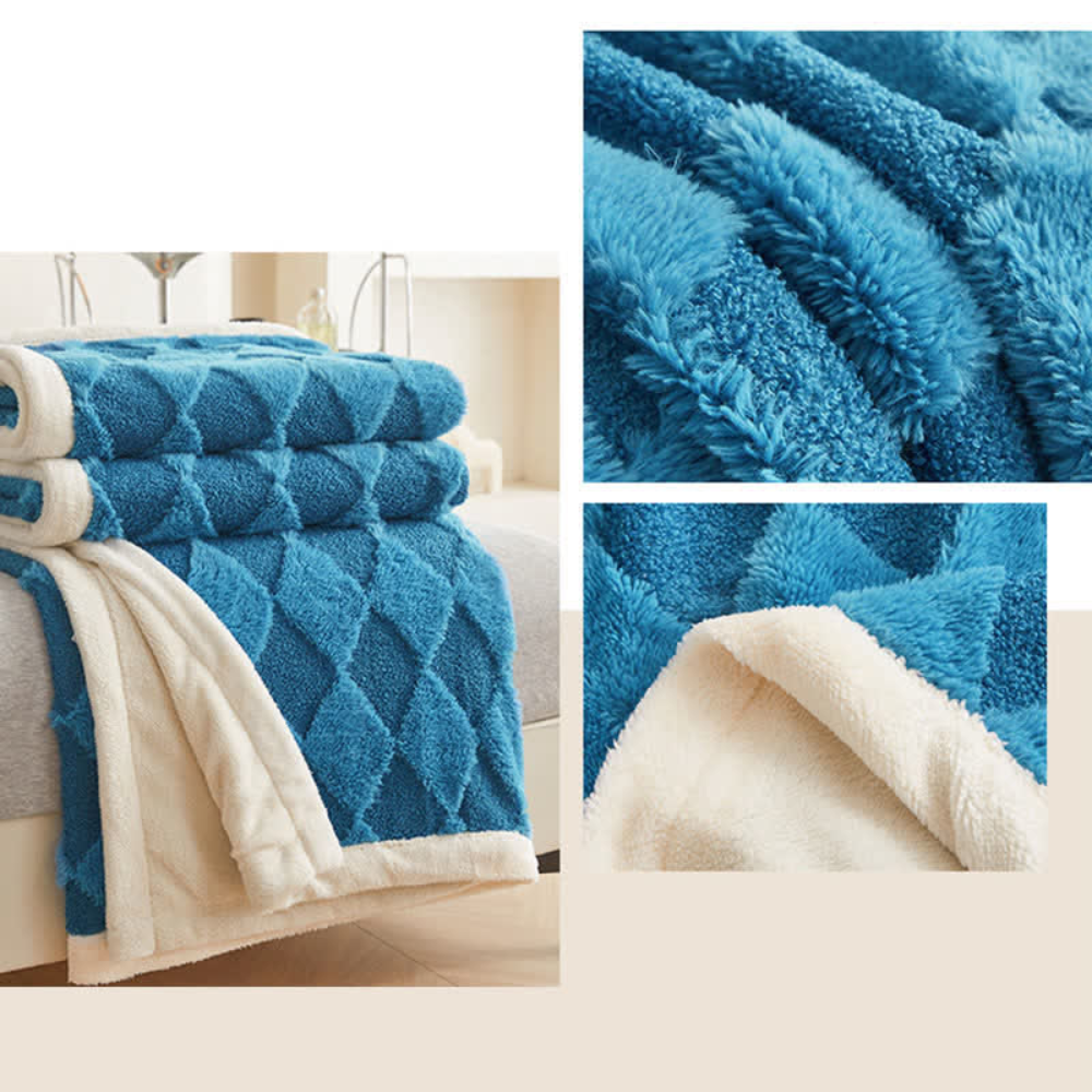Coperta Comfort con Morbido Motivo a Diamante