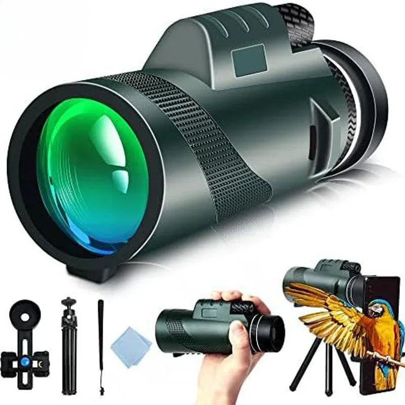Military-Grade Monocular Telescope For Outdoor Viewing And Observation