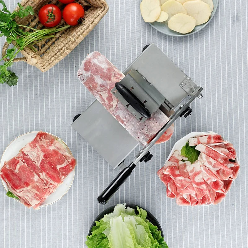 Feliator profesional de carne și tăietor manual din oțel inoxidabil