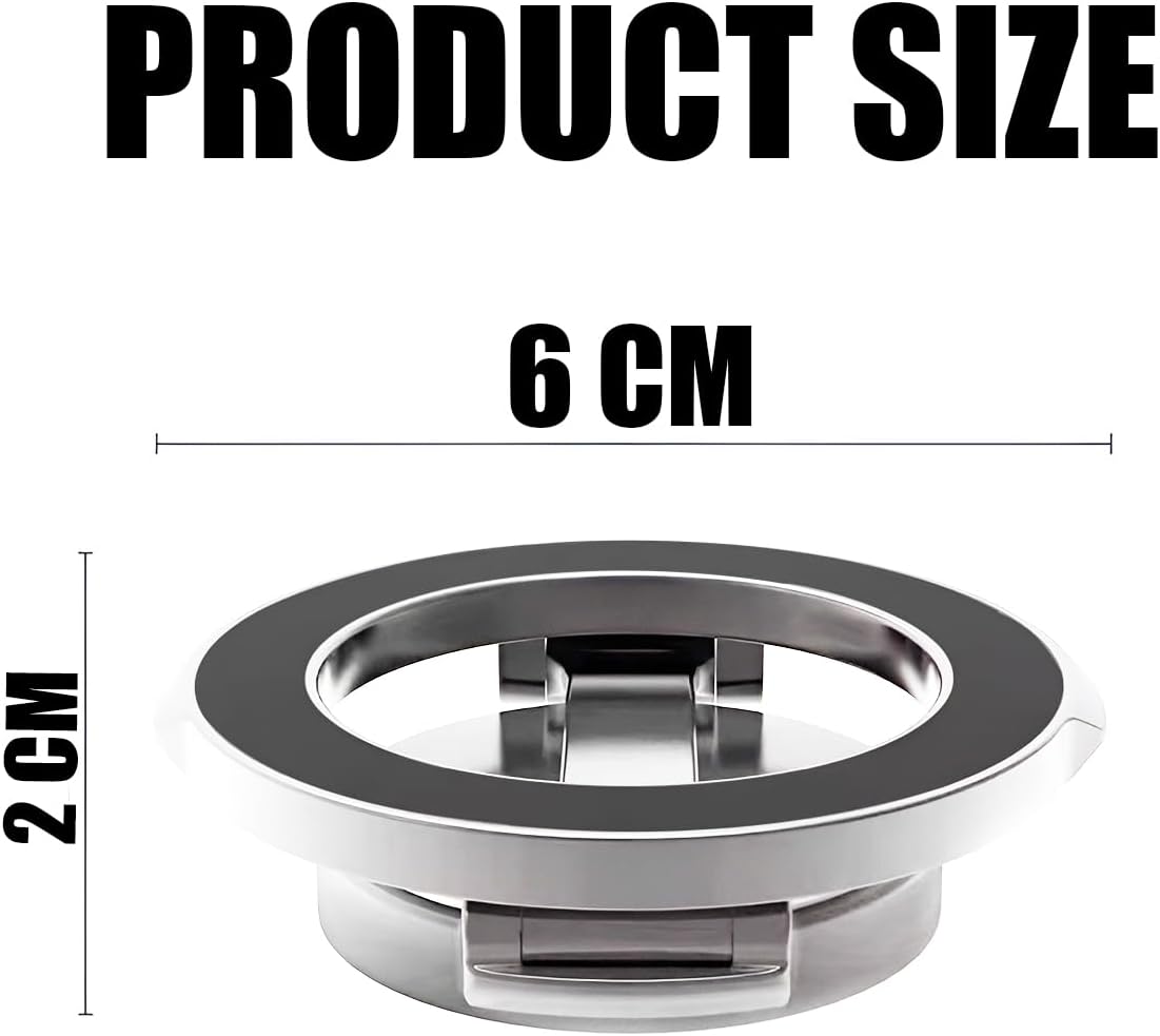 Magnetic Car Phone Holder - 360 Degree Rotating - Foldable - Zinc Alloy & ABS - Universal Fit