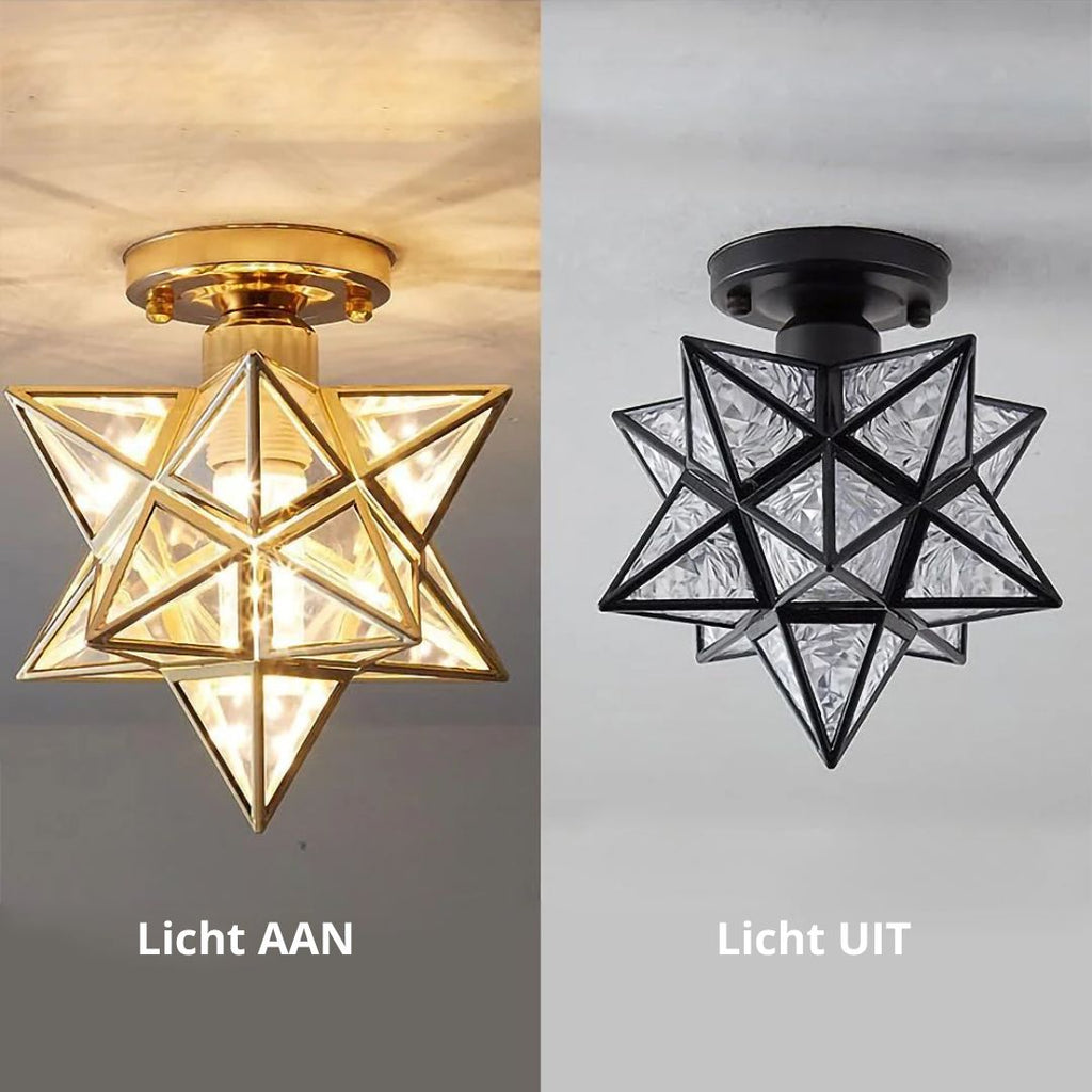 Plafonnier en forme d’étoile - Lampe design à lumière géométrique