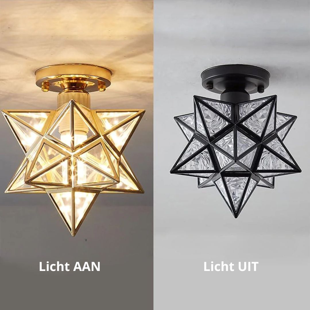 Plafonnier en forme d’étoile - Lampe design à lumière géométrique