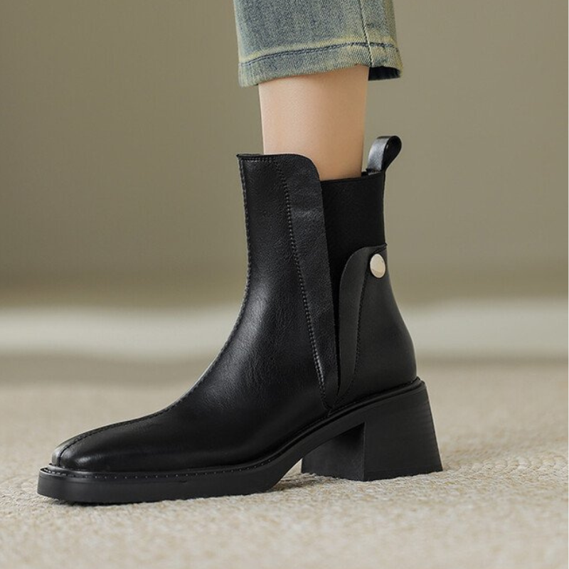 Bottes cheville en cuir italien Grazia