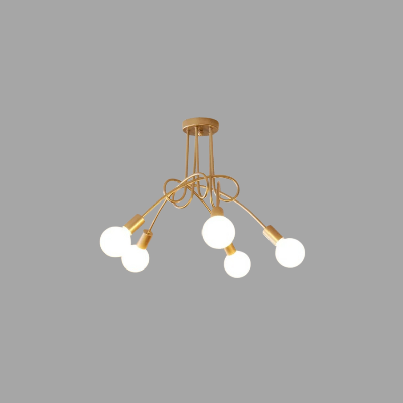 American Vintage kroonluchter - smeedijzeren LED hanglamp