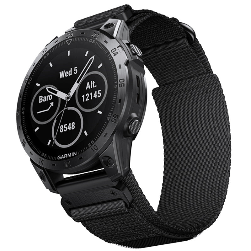 Correa de reloj táctica de nailon adecuada para Garmin Tactix Fenix 8 7 7X 6 6X