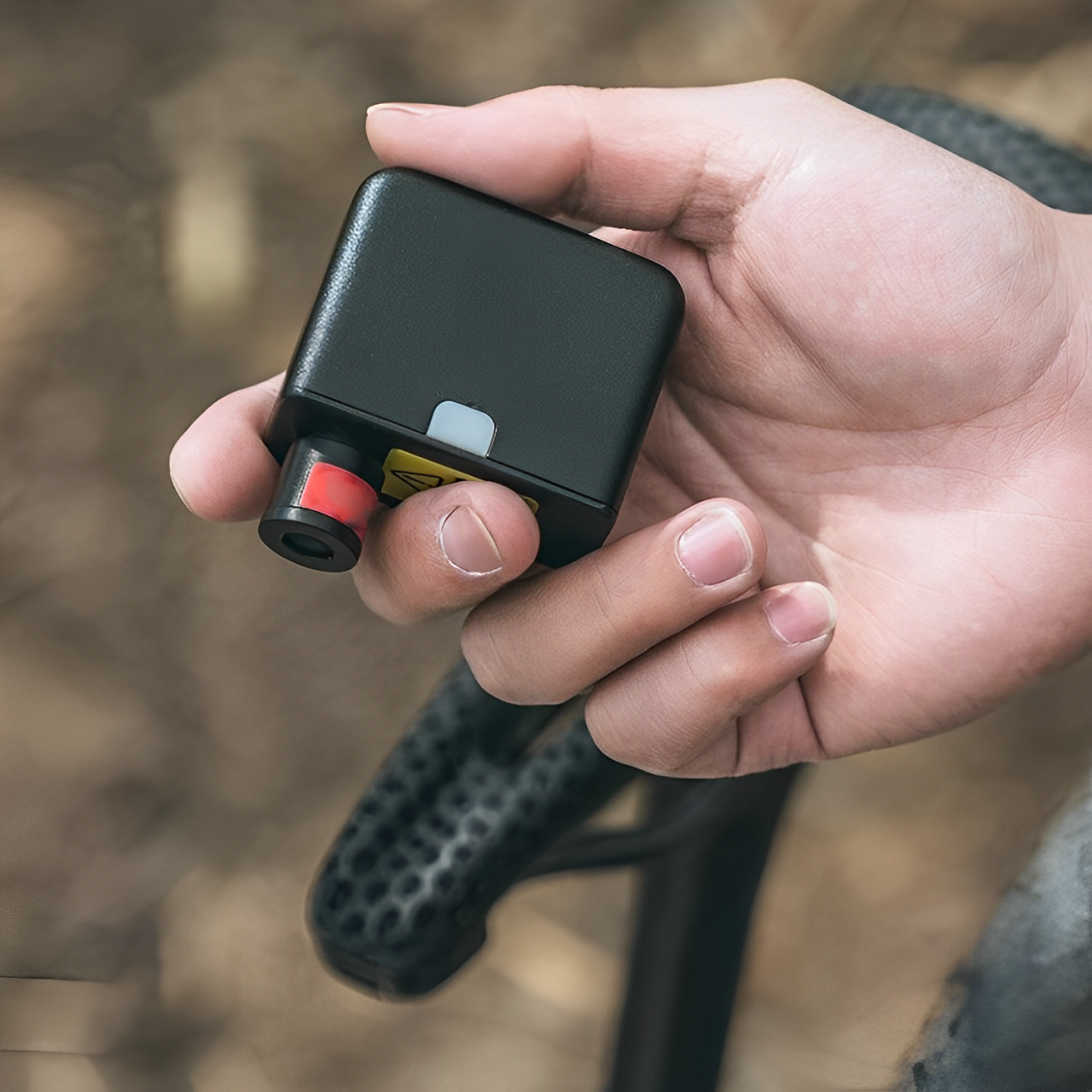 Ultra-kompakt mini elektrisk sykkelpumpe med Type-C oppladbart batteri – passer Schrader- og Presta-ventiler