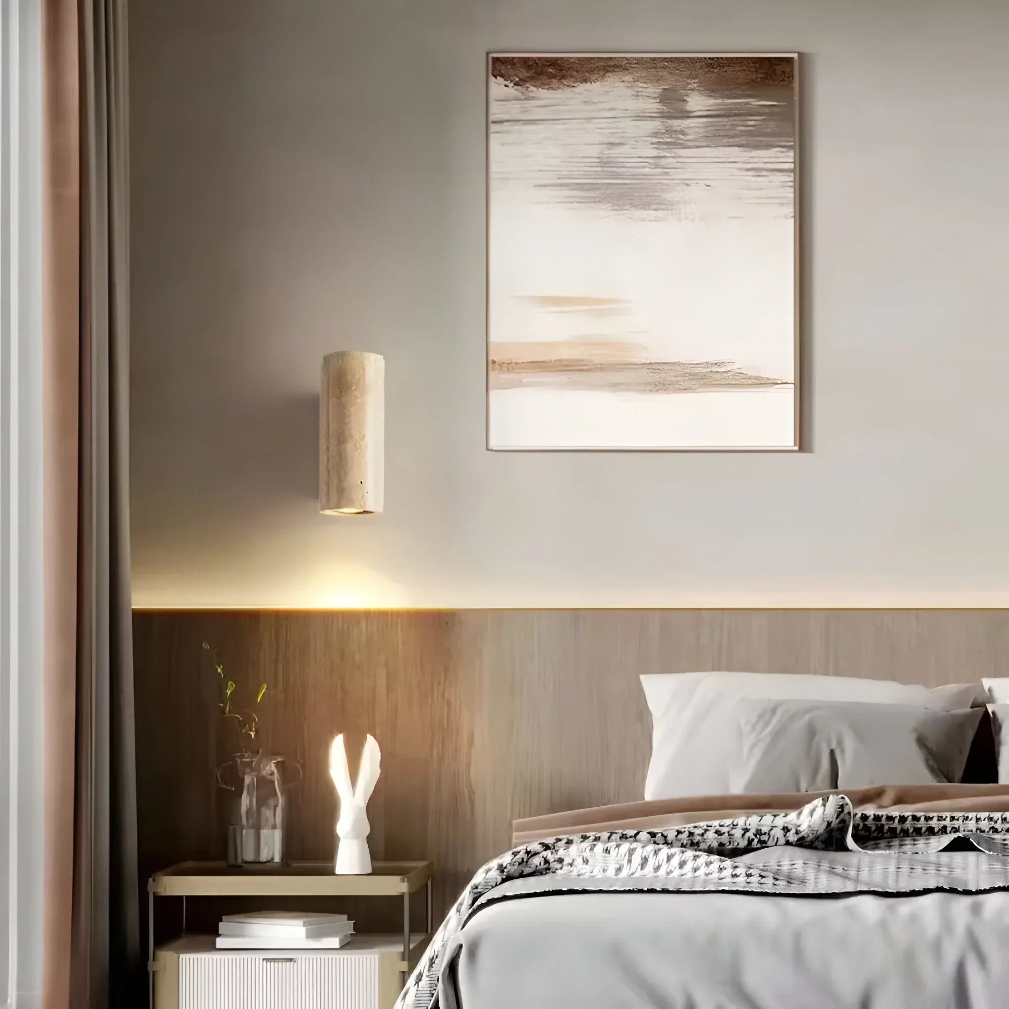 Applique murale élégante en travertin naturel TerraLuxe design