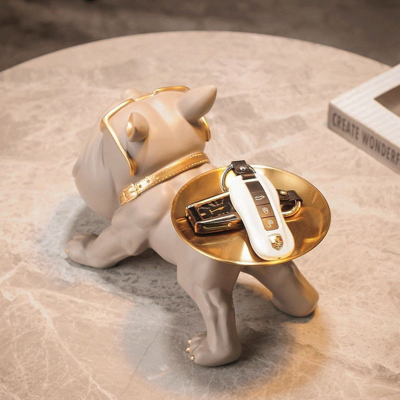 Corvo Bulldog gyanta szobor merész francia bulldog dekoráció Orntli által