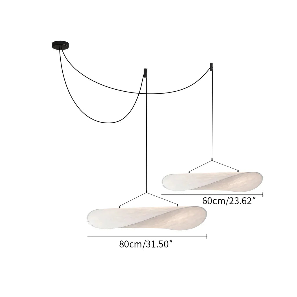 Lampu Gantung Sutera Bentuk Awan Seni Zen untuk Ruang Tamu - Orntli