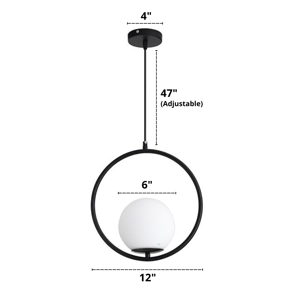 Suspensions en verre dépoli nordiques