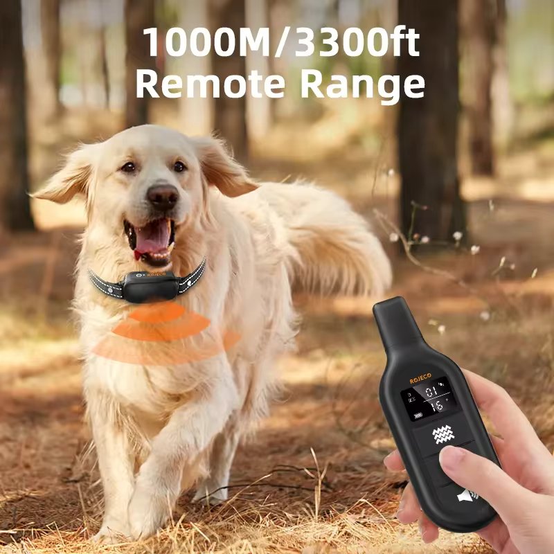Coleira de Treino para Cão com Comando – 3 Modos Seguros, Alcance de 1000M, À Prova de Água
