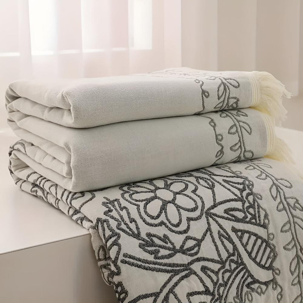 Pătură de bumbac Nordic Charm pentru confort călduros zilnic