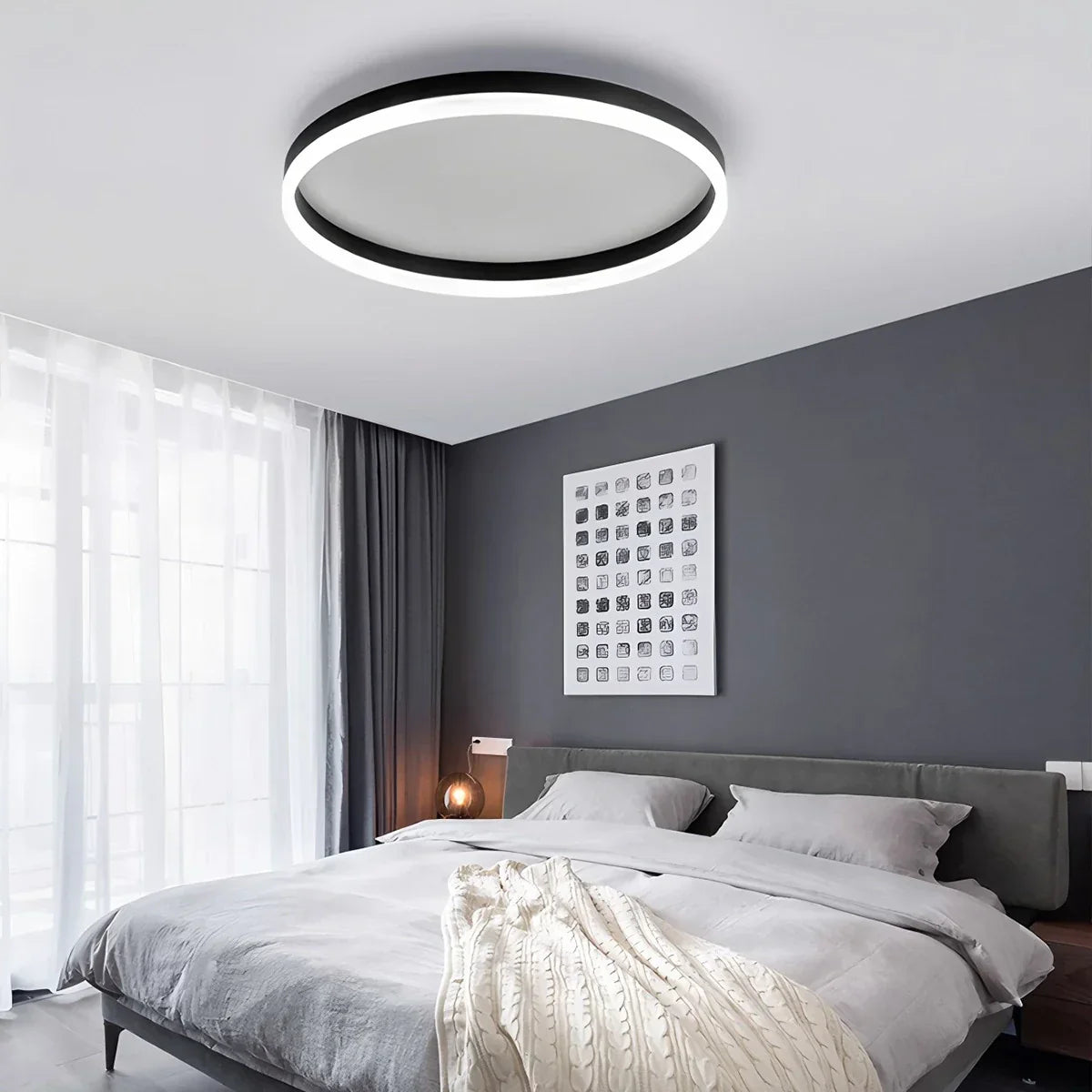 Noordse ronde LED-plafondlamp voor slaapkamer - Orntli