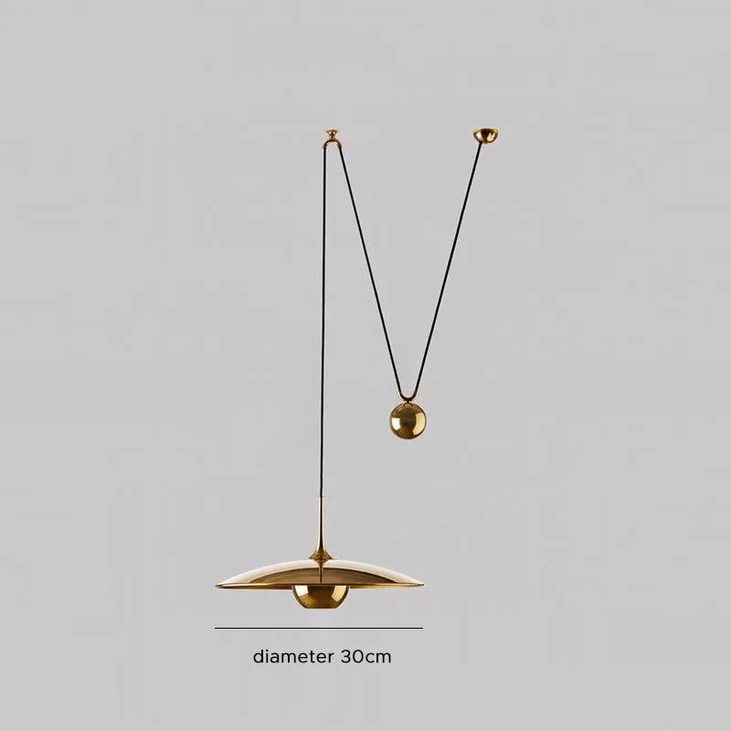 Pyra Gold Pendant Light — Minimalist Metal Design, LED Bulb Included