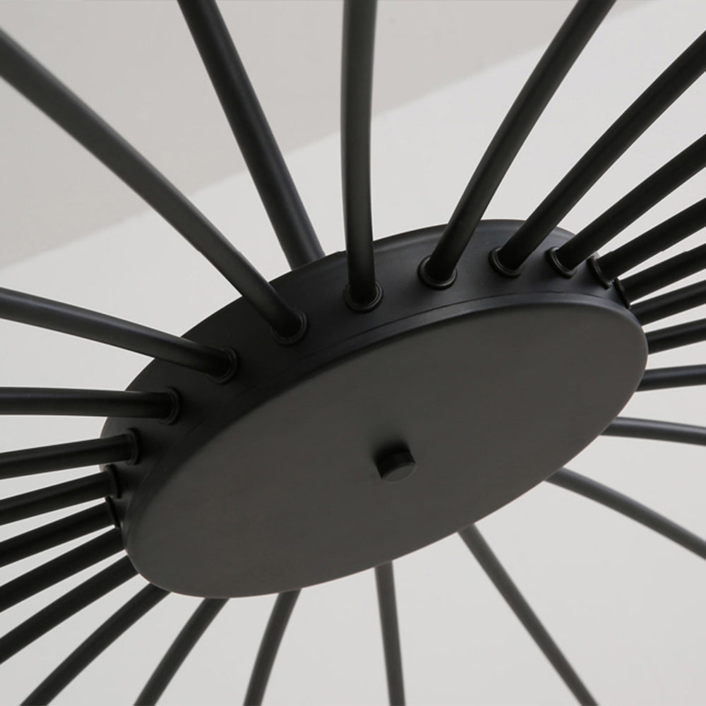 Aurea Lumen arany és fekete LED csillár nappaliba