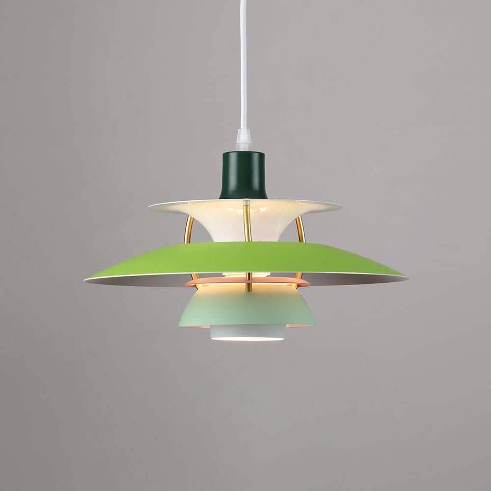 Macaron-pendellampe — metallskjerm i 15 farger, E27, 30–50 cm