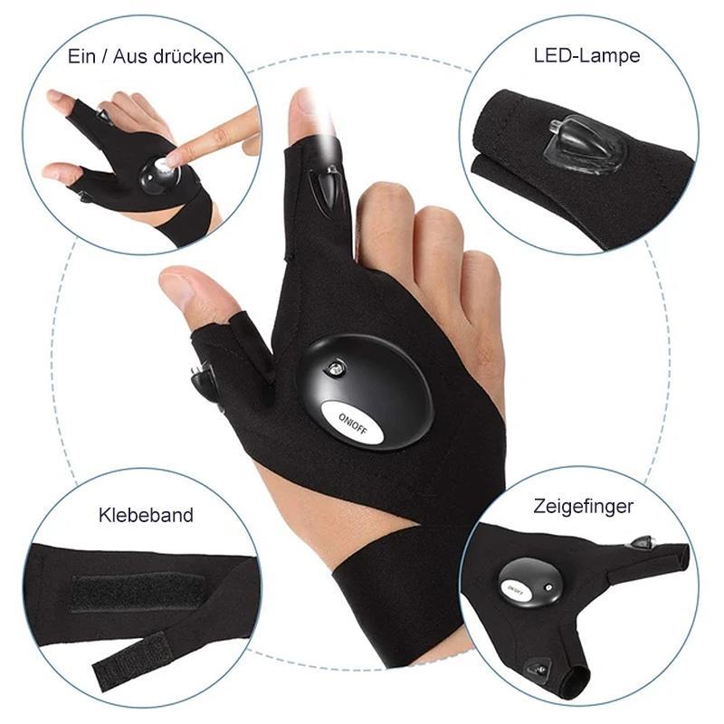 LED handsker med vandtæt belysning