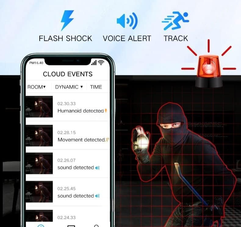 Kamera Keselamatan WiFi Tanpa Wayar NovaGuard 1080P, Tahan Cuaca dan Dikawal Melalui Aplikasi