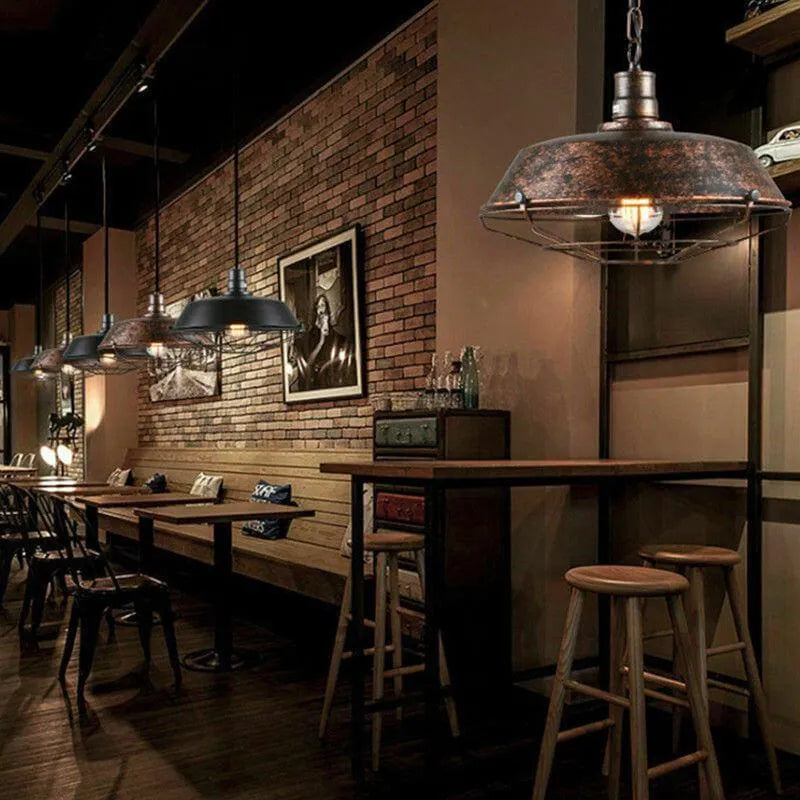Black Industrial Pendant Light Shade — Epoch Rustic