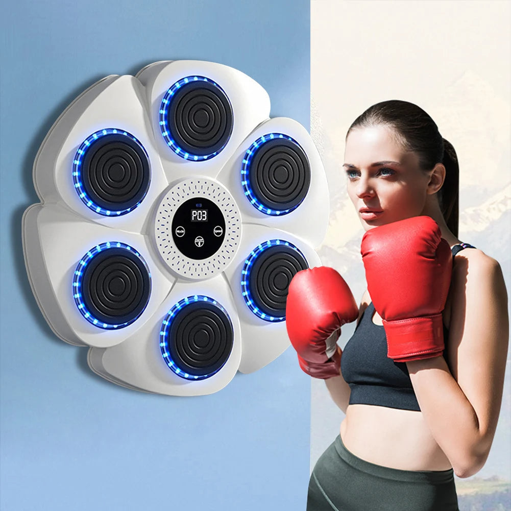 Machine de boxe musicale intelligente pour entraînements interactifs de frappe