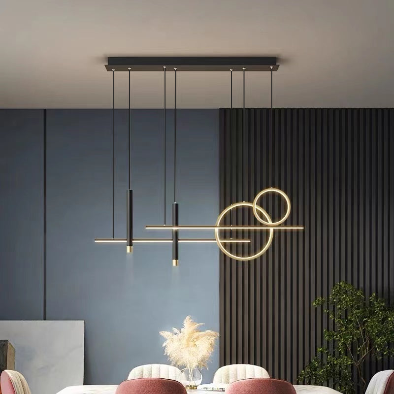 Nymera Black Metal LED Chandelier for Modern Interiors