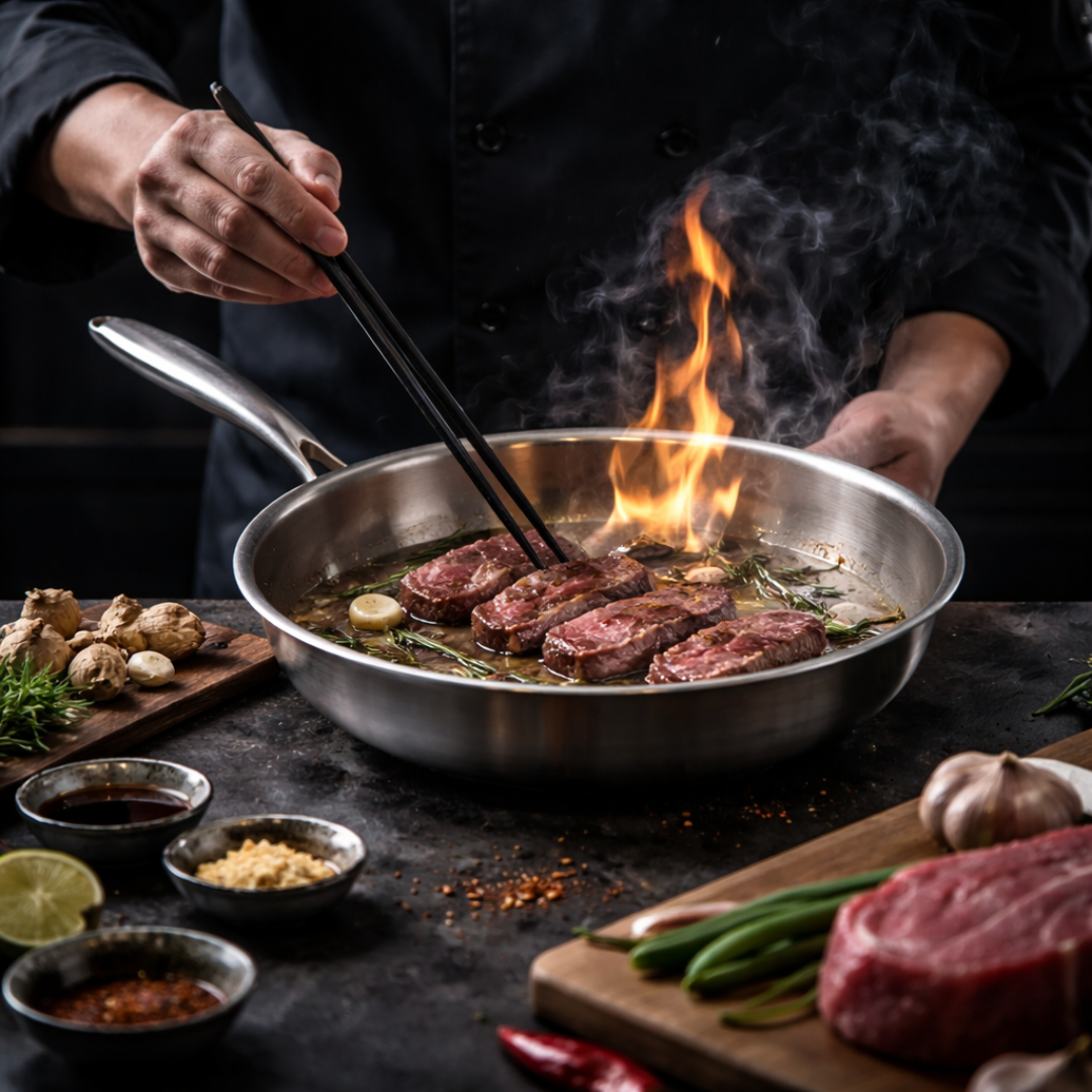 Hammered Titanium Frying Pan 28 cm – Coating-Free, Induction & Oven Safe