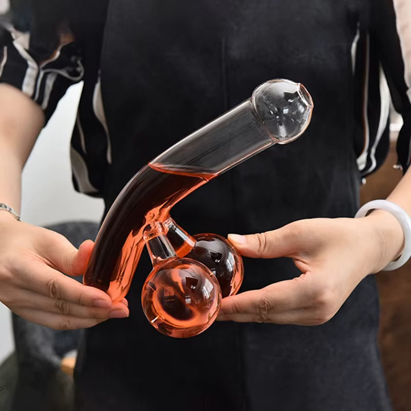 Decanter Curvo Gioioso per Aerazione del Vino e Centro Tavola Elegante