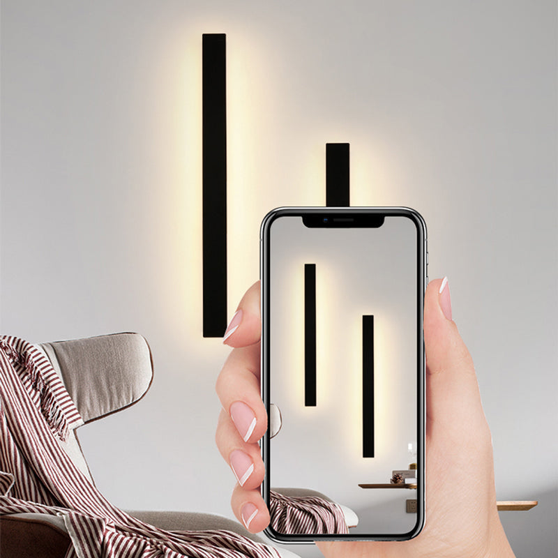 Moderní designové nástěnné LED lampy z černého kovu na zahradu a do chodby