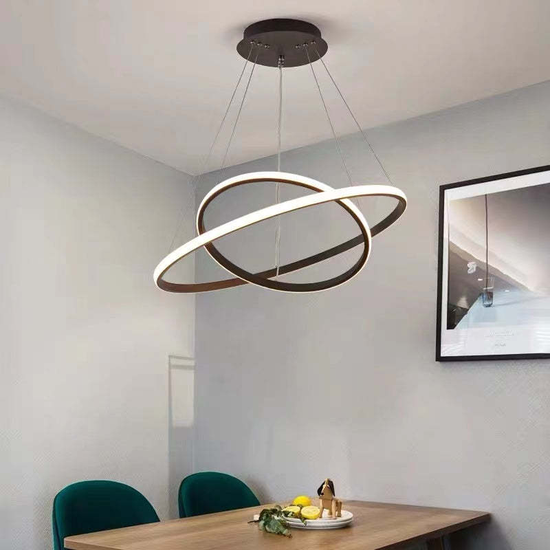 Zin Modern Ring Pendant Light — DImmable Ceiling Fixture, 2/3/4 Rings
