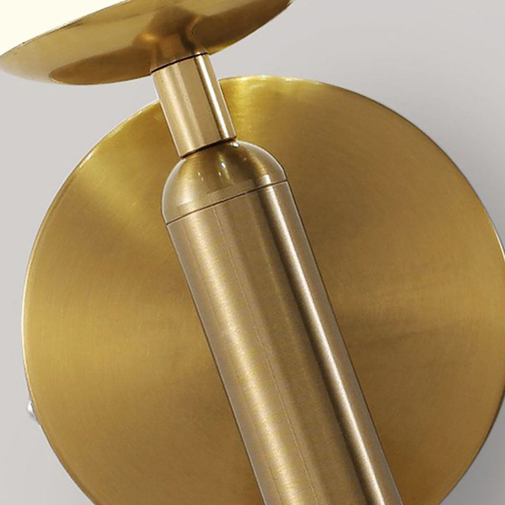 Valentina moderne vegglampe med globeform — metall i svart/gull, bølget glasskjerm