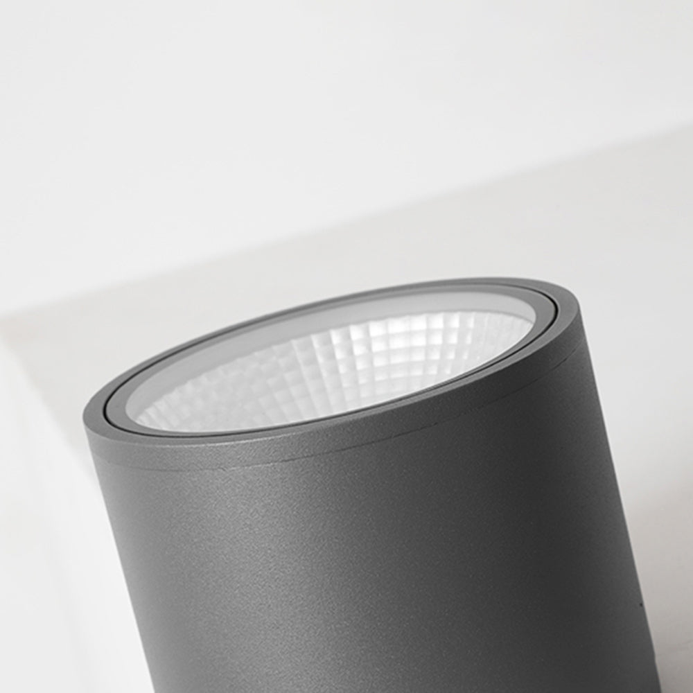 Ray moderne sort indbygget loftsspot — cylindrisk planmonteret lampe